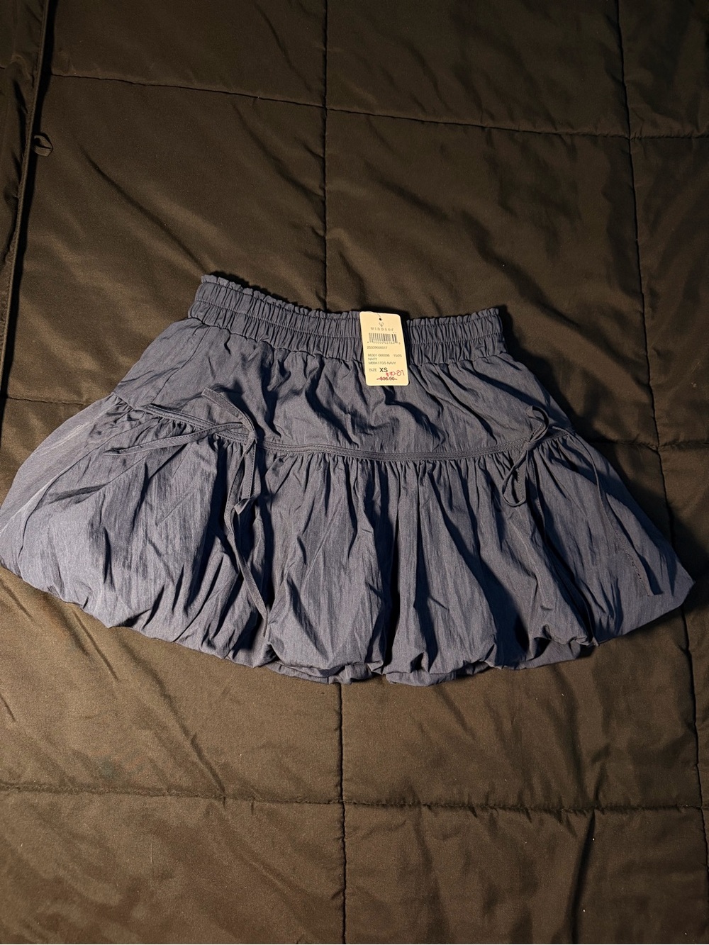 Windsor Navy Blue Tiered Mini Skirt